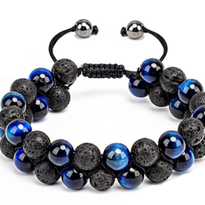 Double Row Natural Stone Tiger Eye Bracelet